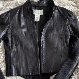 YAYA  Black Leather Women's Jacket